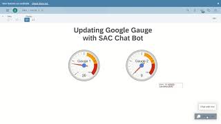 Updating Google Gauge in SAP Analytics Cloud with Chat Bot