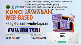 √√.KUNCI JAWABAN WEB-BASED || Pengelolaan Pembelajaran || FULL Materi || dan REVIEW