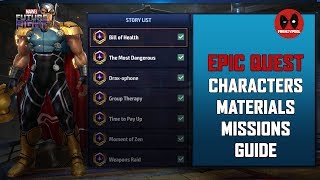 Pre APK | The Epic Quest Materials Info and Missions | Marvel Future Fight | HD screenshot 3