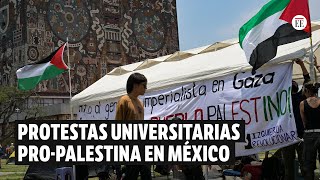 Manifestantes pro-Palestina acampan en la Universidad Nacional Autónoma de México | El Espectador