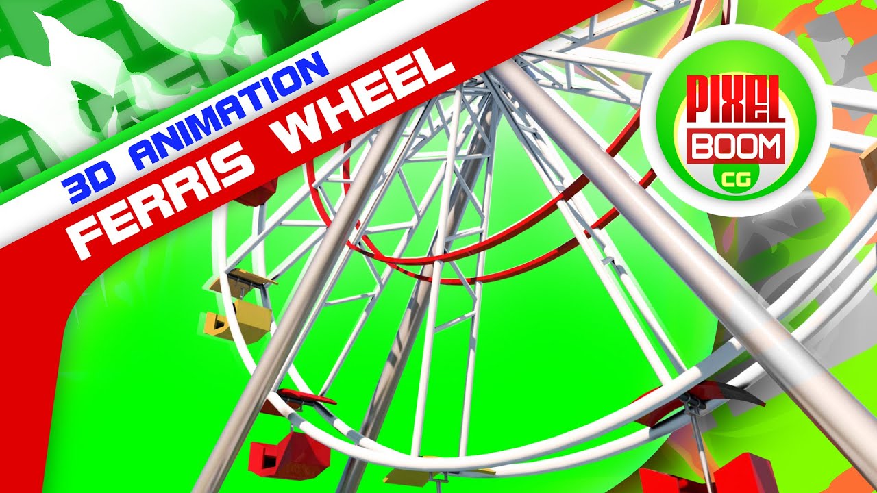 Greenscreen Ride Green Screen Ferris Wheel Rides Playground Luna Park - Footage ...