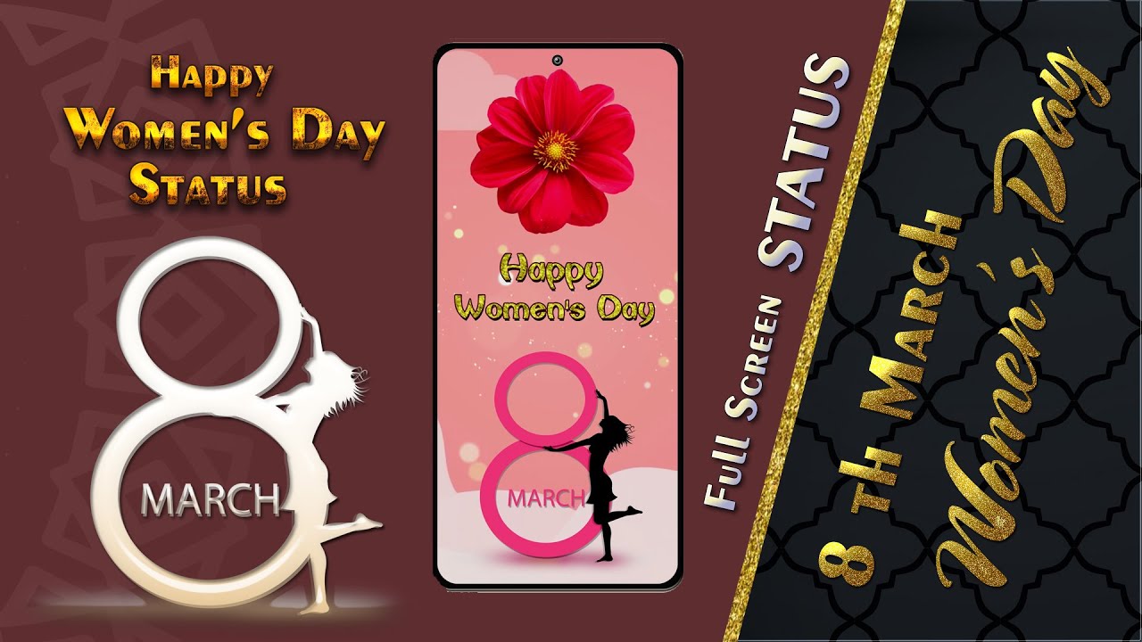 Happy Womens Day Special whatsapp Full Screen Status 8 March Special Status