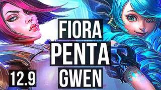 FIORA vs GWEN (TOP) | Penta, 1.4M mastery, 600  games, Legendary | EUW Master | 12.9