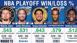 Nba Playoffs Highest Win Loss Percentage Active Stars Standing Ranked