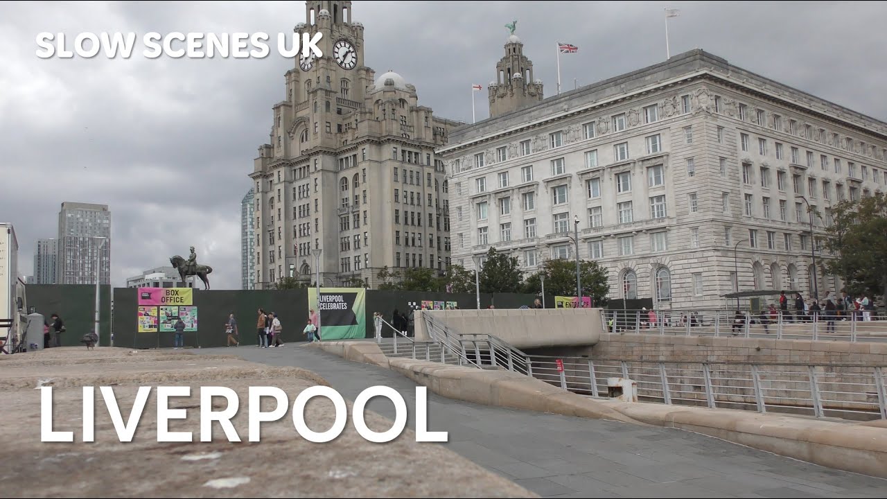 George Parade, Pier Head, Liverpool - Ambient 4K video - Slow Scenes UK