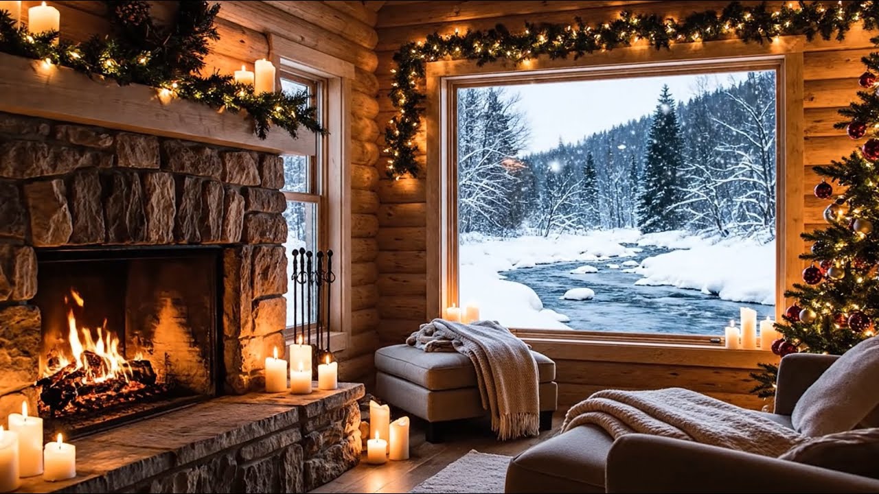 Cozy Winter Cabin — Christmas Around the World | Synthwave Holiday Special