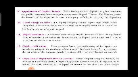 Terms and conditions for Accepting Deposit