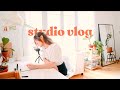 studio vlog | taking a break, new vlogging camera, sketching + packing