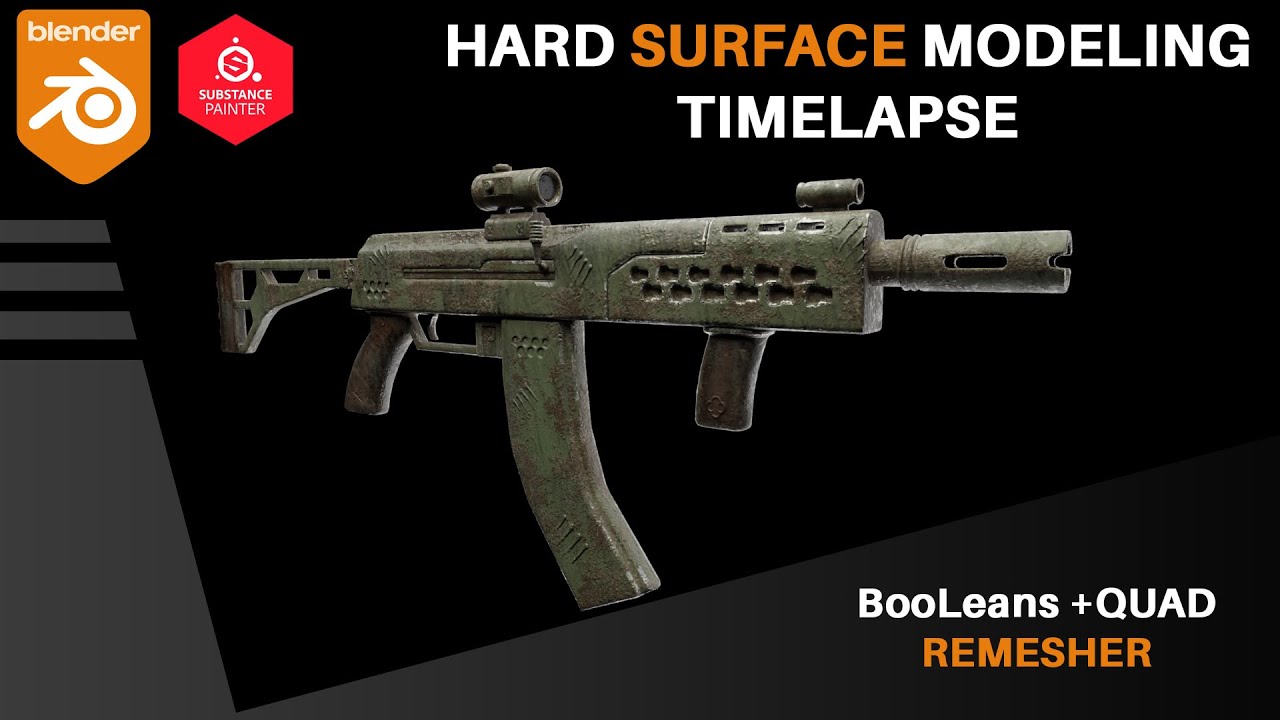 Blender Hard Surface Modeling - AK Rifle