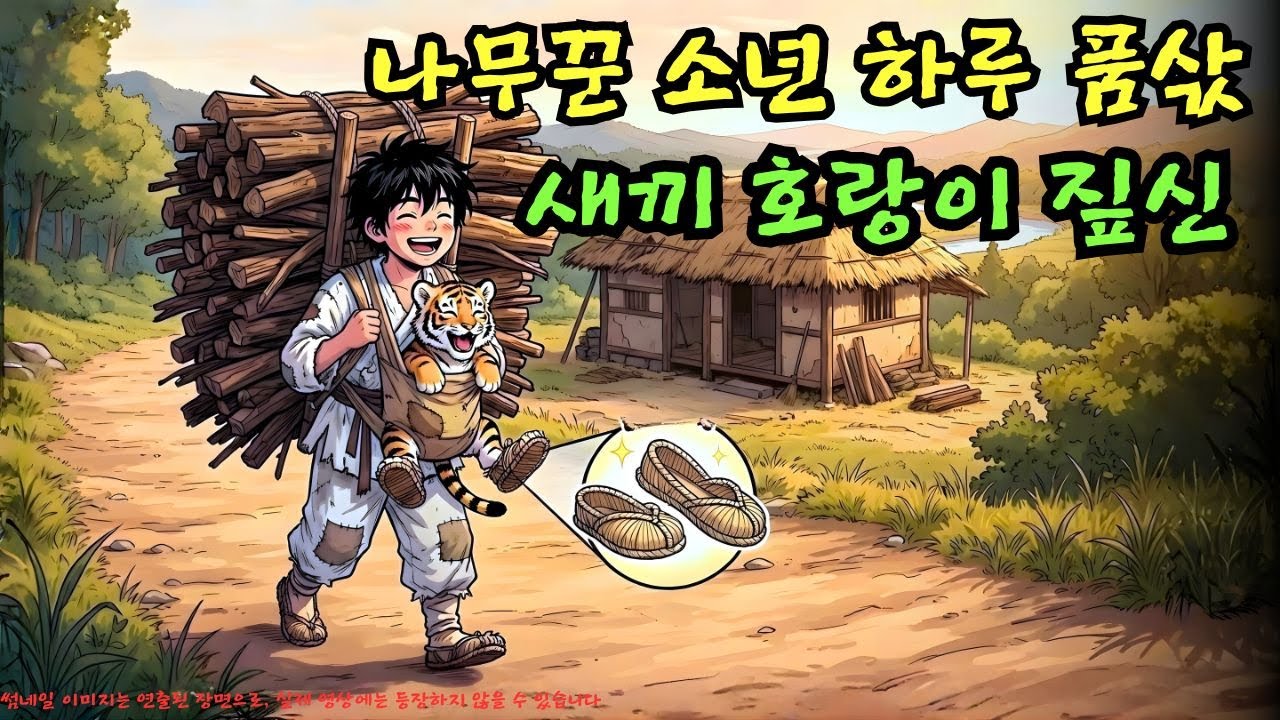 👉 하루 종일 지게에 나무를 져 번 돈으로 새끼 호랑이에게 짚신을 사준 나무꾼 소년… 이 선택은 과연 위험하지 않을까? | 야담 |옛날이야기 |민담 |전설 | 설화