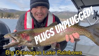 Catch Big Rainbow Trout trolling plugs!