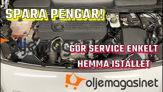 Byter bränslefilter och motorolja. Serva bilen själv hemma