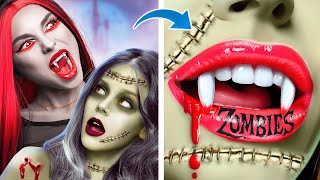 How to Become a Vampire! Vampire Family Adopted Zombie!