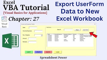 How to Export Userform Data to New Workbook in Excel VBA
