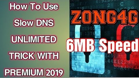 Slow dns new trick || Zong 4g free internet 2020 || technical Raja