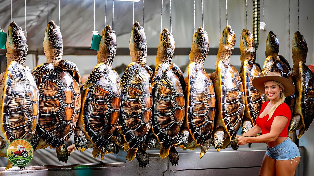 How Millions of Soft-Shelled Turtles Are Processed– Amazing Turtle Farming & Processing