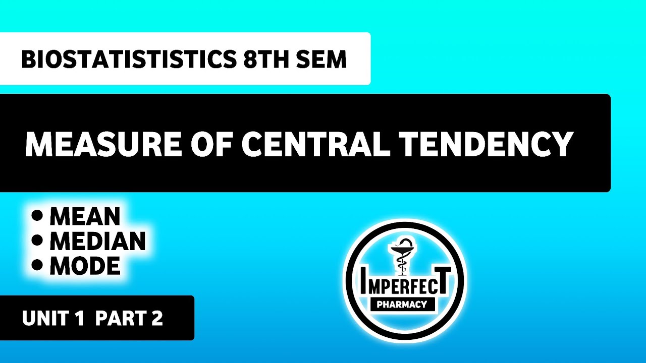 Measures Of Central Tendency | Mean | Median | Mode | Biostatistics & Research Methodology 8th Sem