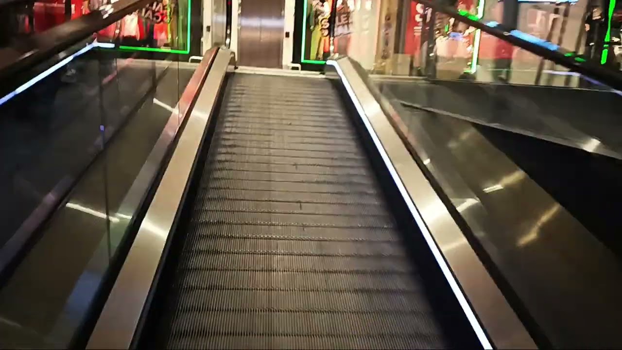 Schindler escalators and elevator and automatic gate at Auchan Jelenia góra