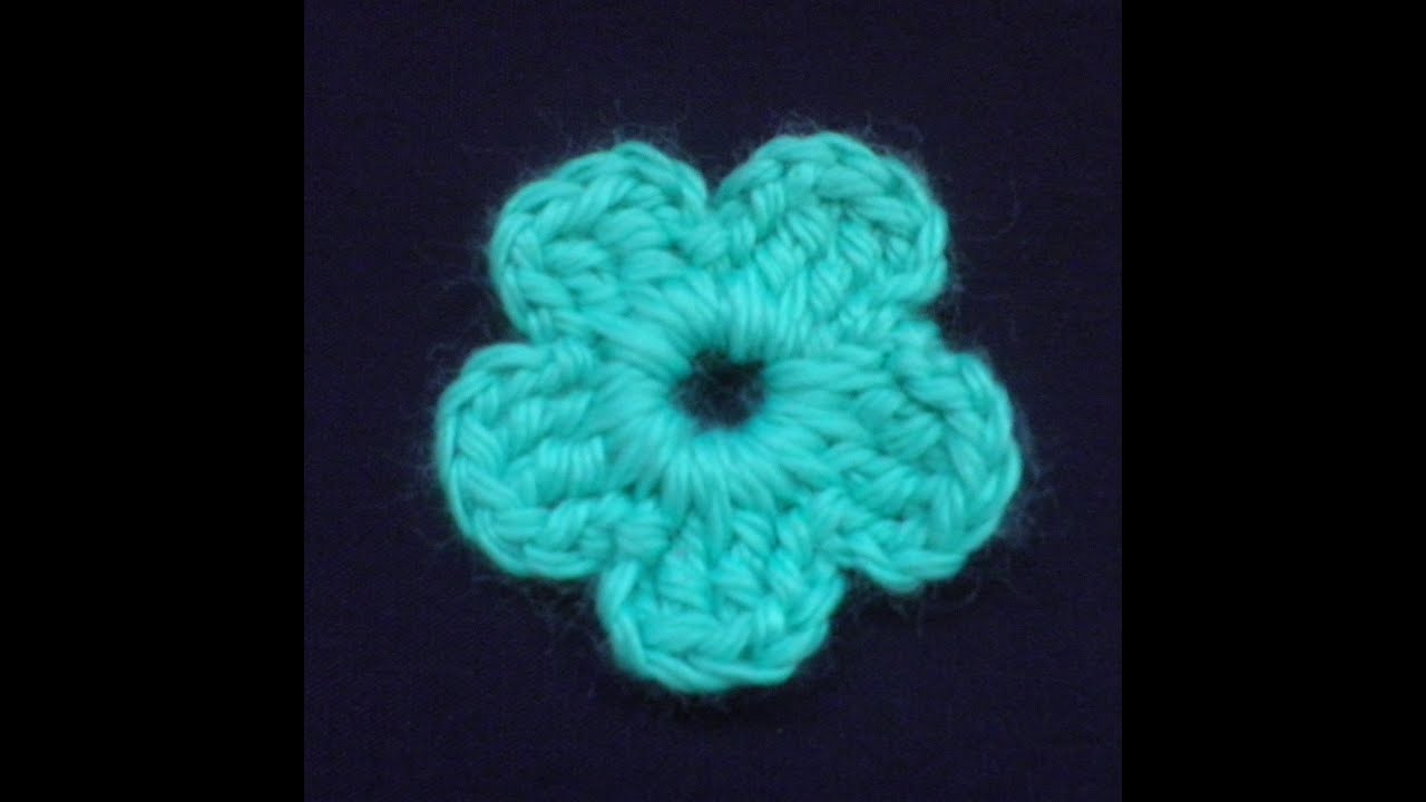 πλεκτο λουλουδι No 2 -ευκολο και γρηγορο ( plekto louloudi-efkolo kai grigoro)
