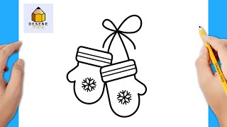Cum se deseneaza manusi de iarna | Desene de Crăciun