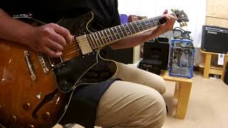 History 335タイプセミアコ GH-SA Crunch + Gain Boost - YouTube