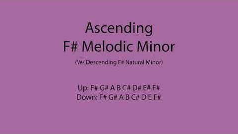 F# Melodic Minor Scale Ascending Only