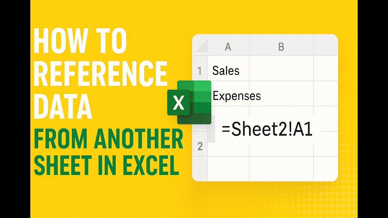 How to Reference Data from Another Sheet in Excel - YouTube