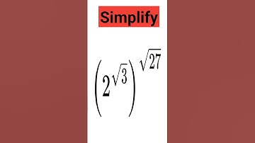 A Nice Math Exponential Equation | Simplify.