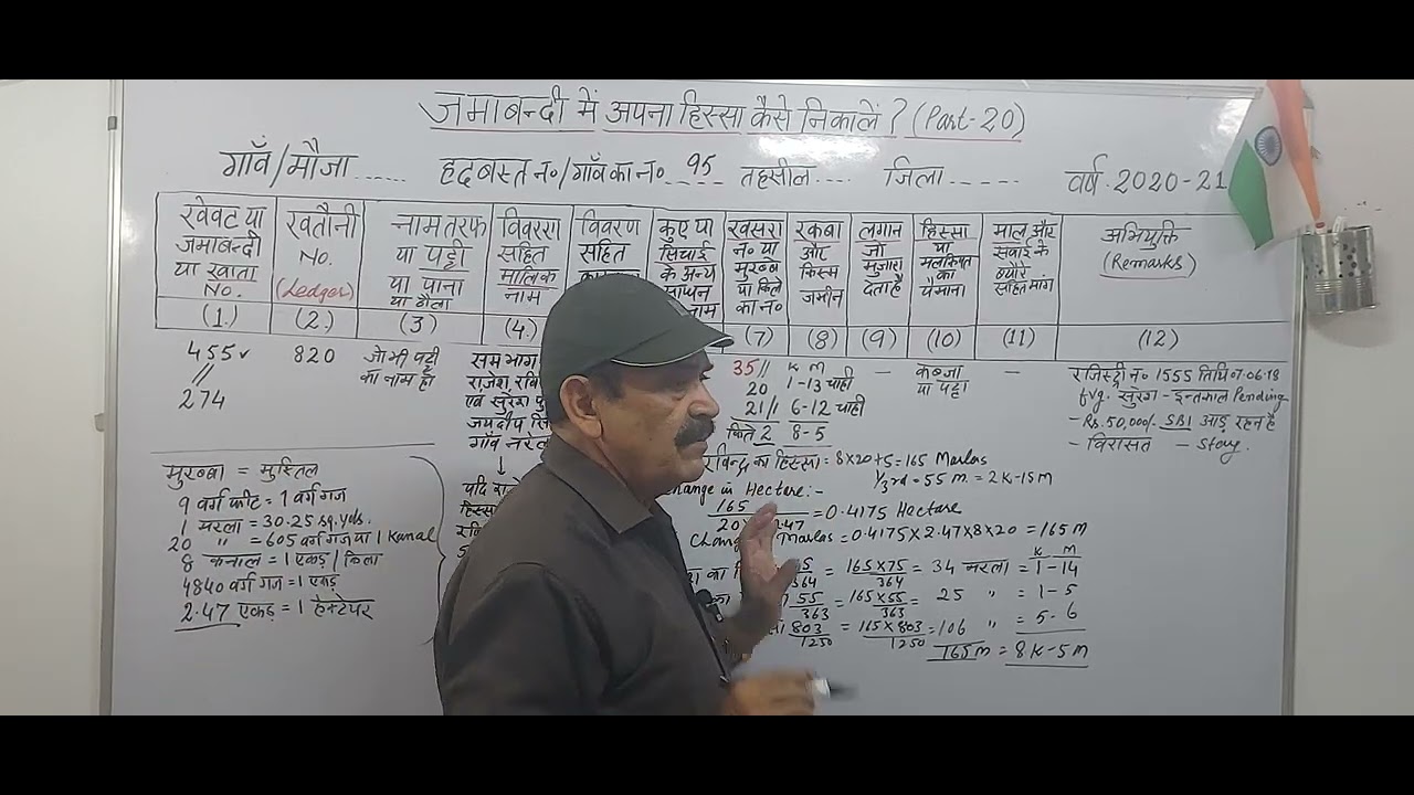 जमाबंदी में अपना हिस्सा कैसे पता करें ? (Part-20) #banking #kisan #history #exam #patwariexam #ias