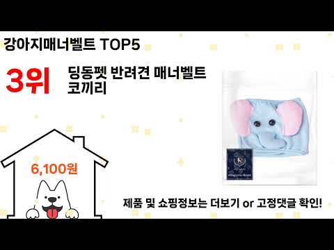 강아지매너벨트 돈 아깝지 않은 가성비 추천 상품 Top5