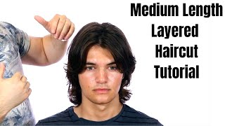 Medium Length Layered Haircut Tutorial  - TheSalonGuy