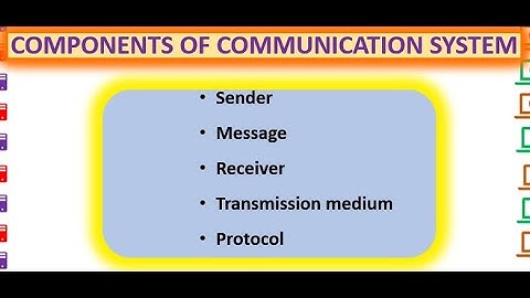 Components Of Communication System | Communication System Components| Computer Studies Class 9