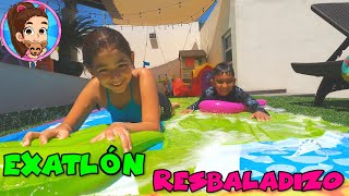 video thumbnail for: EXATLÓN RESBALADIZO COMPITIENDO CON LOS GUZMANCITOS | YESLY