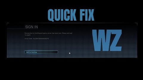 Quick Fix "Connection To The Blizzard Game Server Has Been Lost"