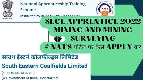 SECL APPRENTICE 2022 MINING  SE KESE APPLY KRE || NATS se kese apply kre