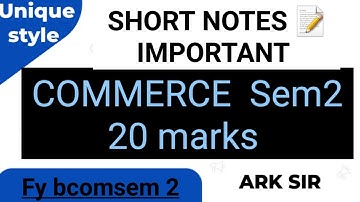 Lec4  IMPORTANT OBJECTIVES MCQ 20MARKS Commerce 2 FY B COM SEM 2 #Abdulsir UNIVERSITY PAPER SOLUTION