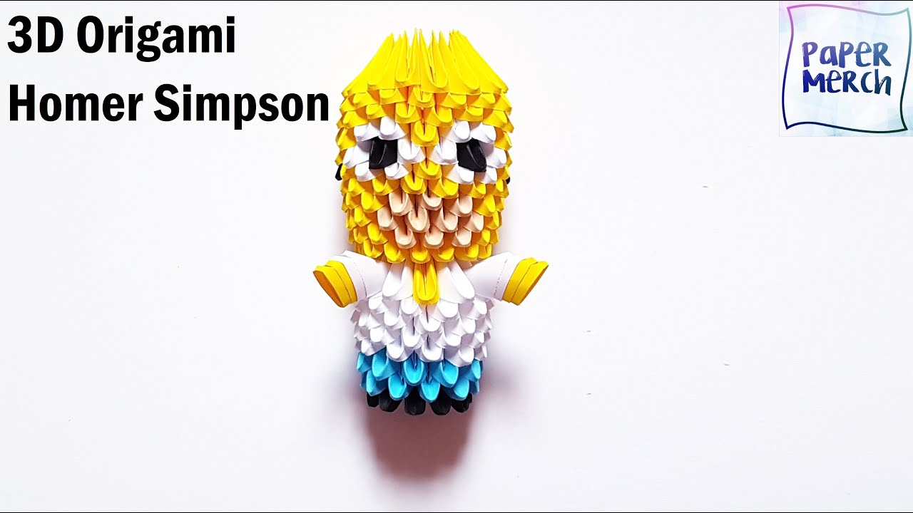 Simpsons Origami 3D Origami Homer Simpson - YouTube