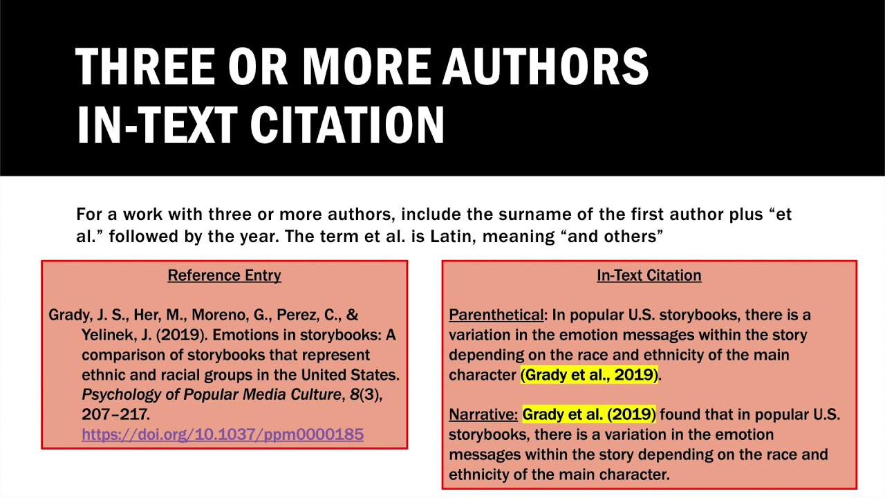 apa format in text citation youtube video