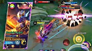GRANGER LEGEND SKIN MVP GAMEPLAY 💀 MLBB | GRANGER GAMEPLAY ⚡