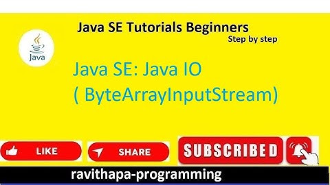 Java SE: Java IO ( ByteArrayInputStream ) Example