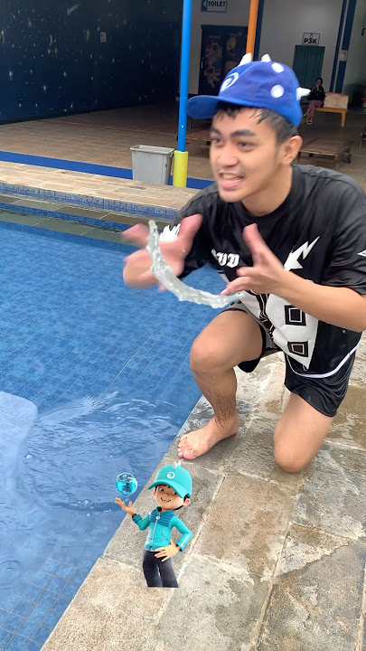 BoBoiBoy Air Lempar Bola Air ke BoBoiBoy Api di Kolam, Bikin Marah Besar!