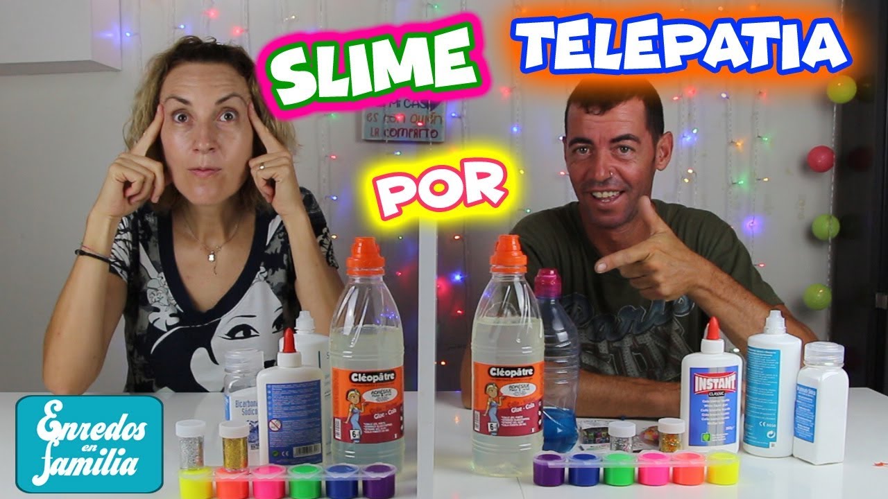 SLIME POR TELEPATIA !! TWIN TELEPATHY SLIME CHALLENGE!! Enredos en Familia