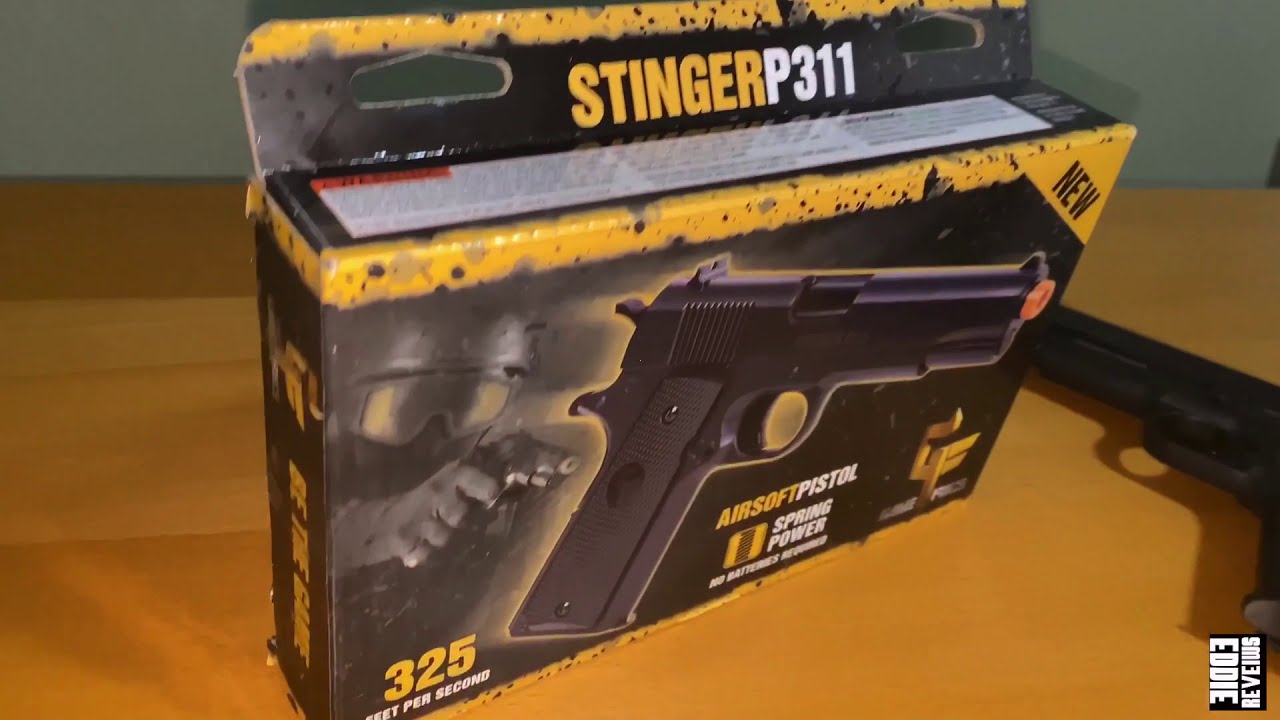 Game Face Stinger P311 Airsoft Pistol (Shooting test, Overview) YouTube