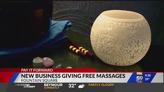 New business trades massage for kindness