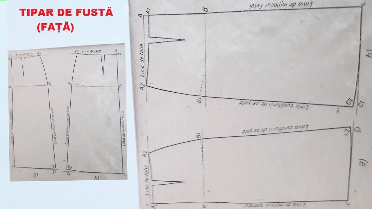 Cum Facem Un Tipar Pentru O Fustă Dreaptă (Față)
