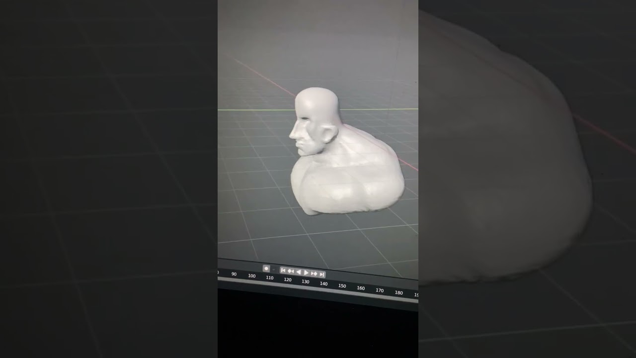 Blender 3d sculpting, buff guy 