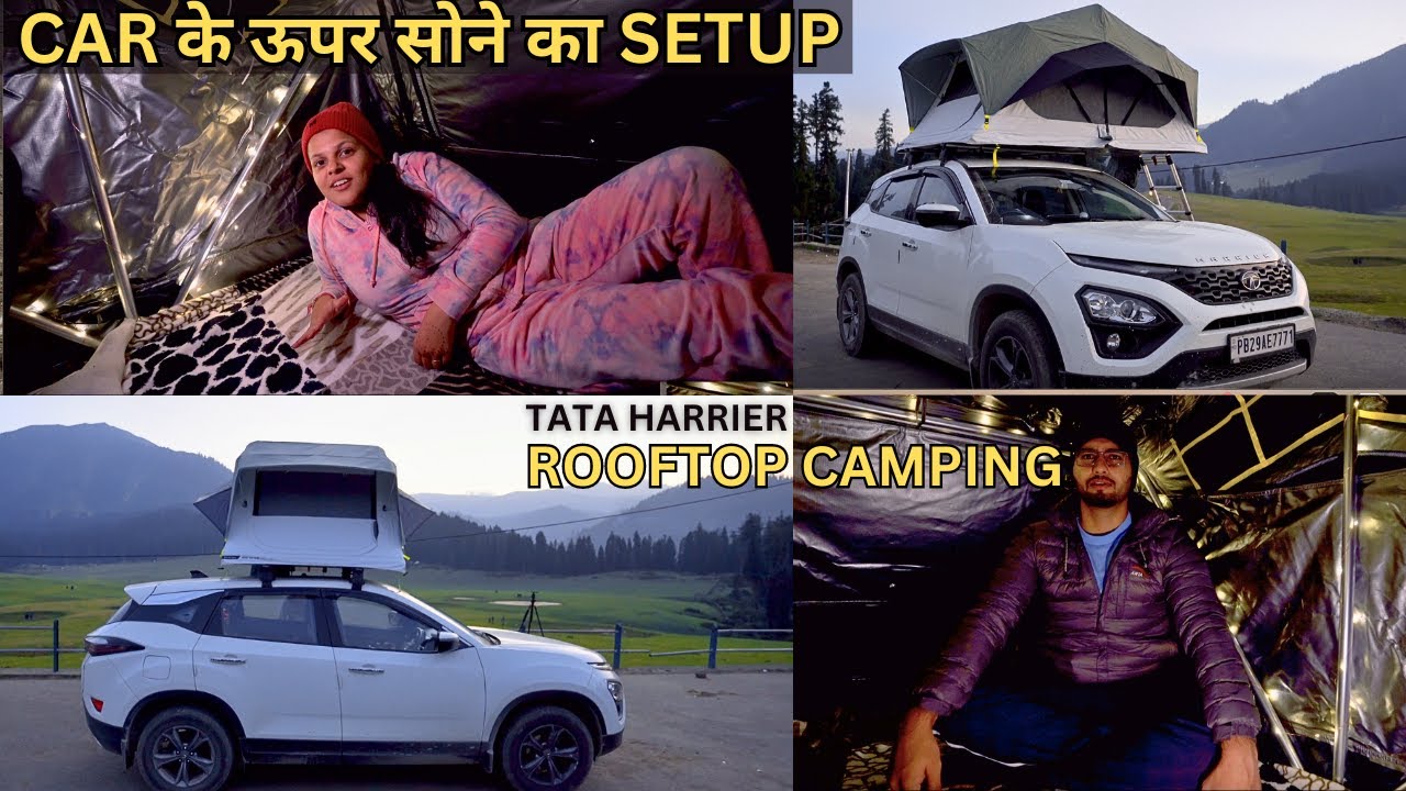 ROOFTOP CAMPING in Beautiful KASHMIR VALLEY - TATA HARRIER ⎜Car camping⎜Camping in India⎜Doodhpathri