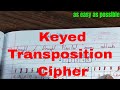 Understanding Keyed and Keyless Transposition Ciphers in Network Security 🔐