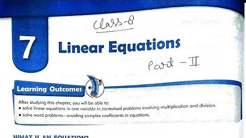 Class 8 math | Chapter 7 Linear Equations Part 2 | MKD Agrim Academy