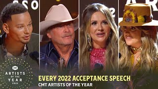 Every 2022 Acceptance Speech ft. Kane Brown, Carly Pearce & More | CMT Artists of the Year 2022